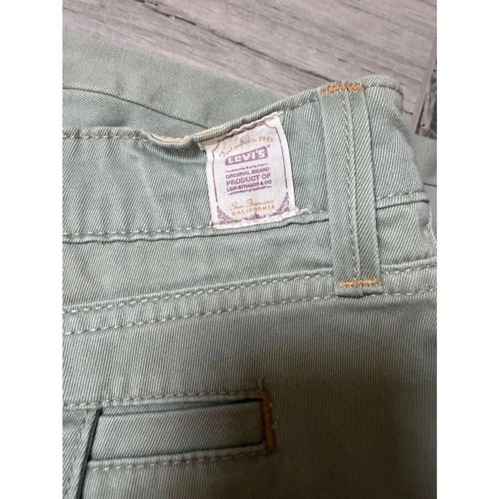 Levi's Sage Green Women's Flat Front Shorts